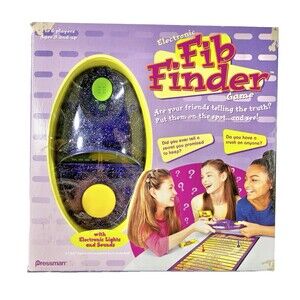 Teen Game Electronic Fib Finder Vintage Pressman 2000 Board Game Open Box